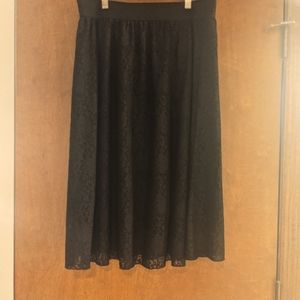 Black lace LLR Midi Skirt